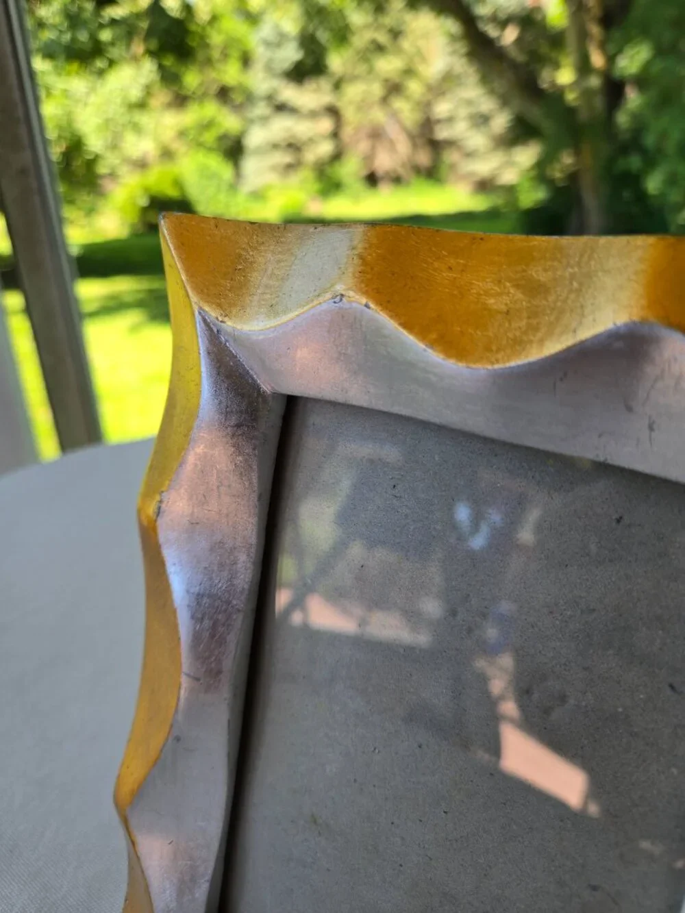 Vintage Terragrafics‎ 1994 Wavy Scalloped Gold Silver Frame